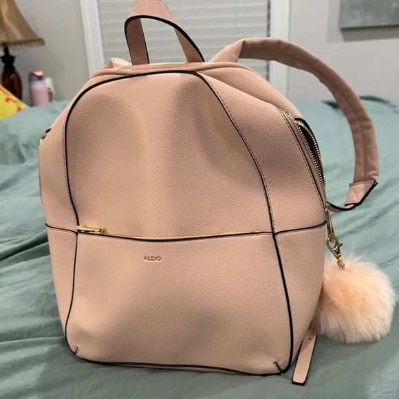 Aldo | Bags | Aldo Pink Minimalist Backpack With Geometric 